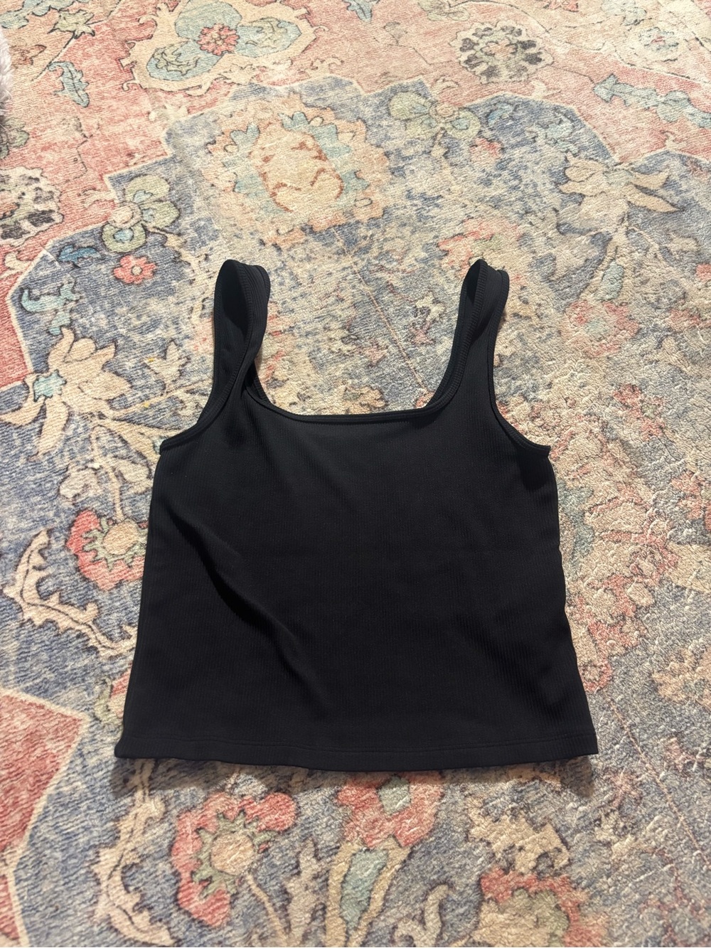 Abercrombie & Fitch Black Ribbed Square-Neck Tank